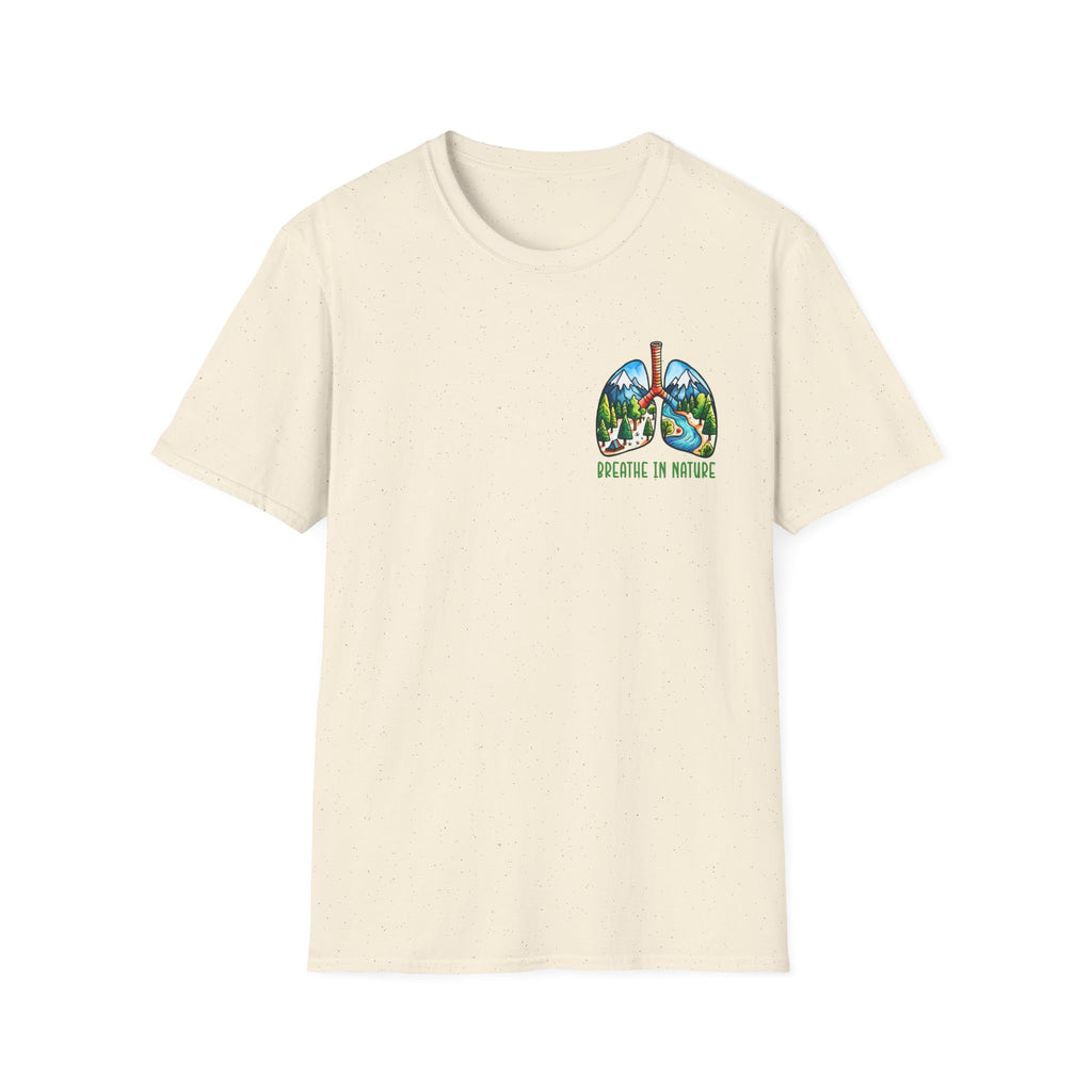 T-Shirt — "Breathe in Nature" Lungs Graphic Tee | Outdoor Nature Lover Shirt