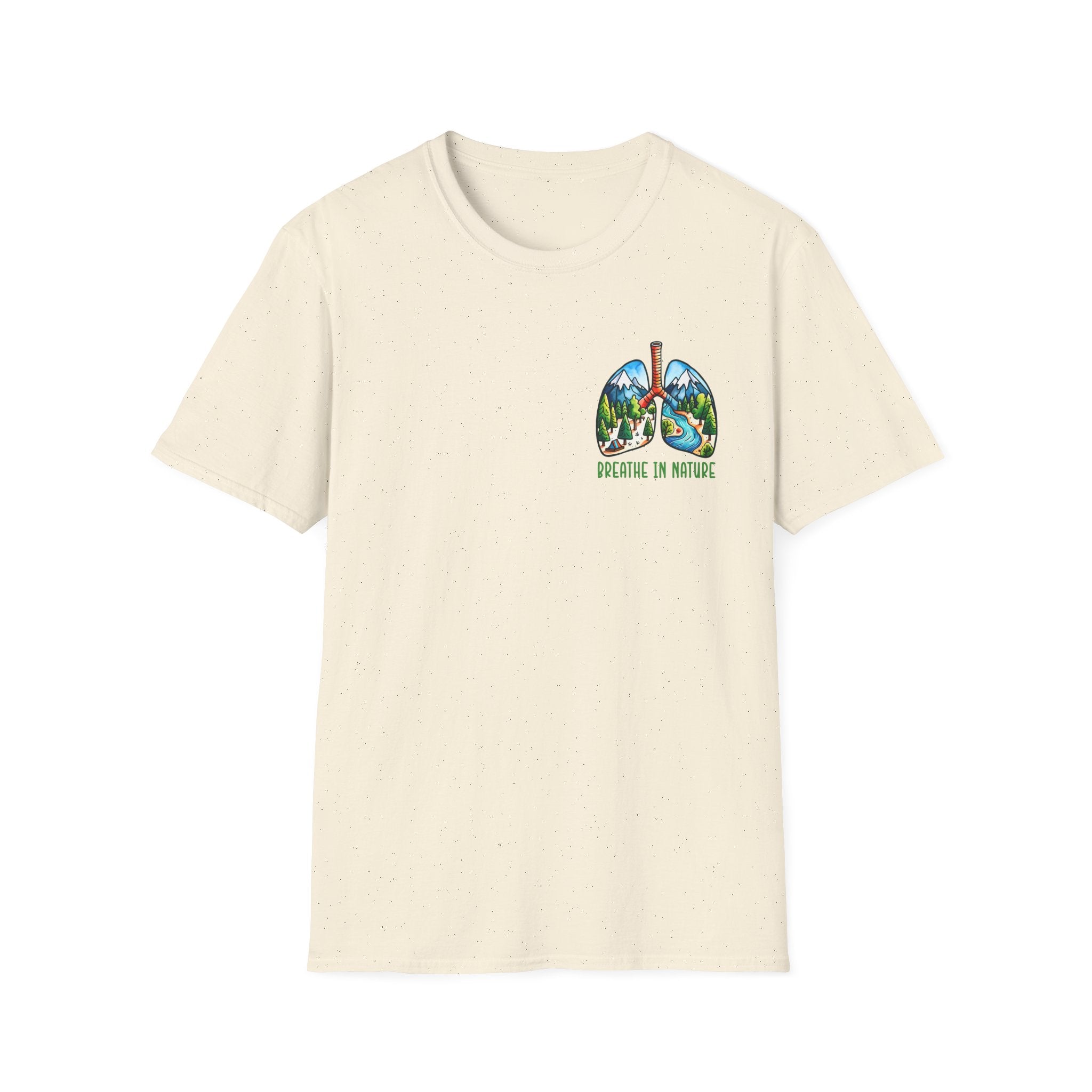 T-Shirt — "Breathe in Nature" Lungs Graphic Tee | Outdoor Nature Lover Shirt