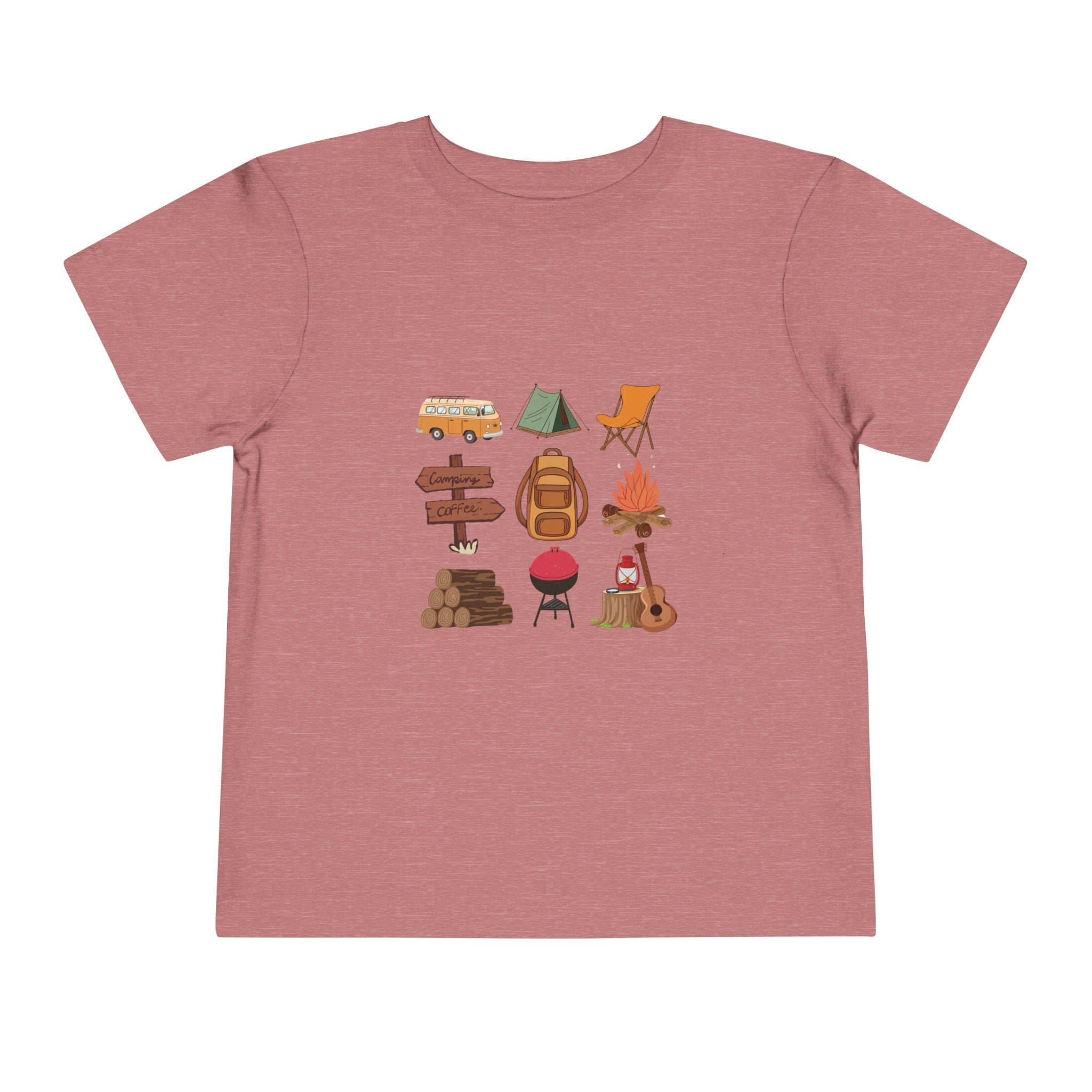 Toddler Camping Icons Tee — Cute Outdoor Adventure Shirt for Kids