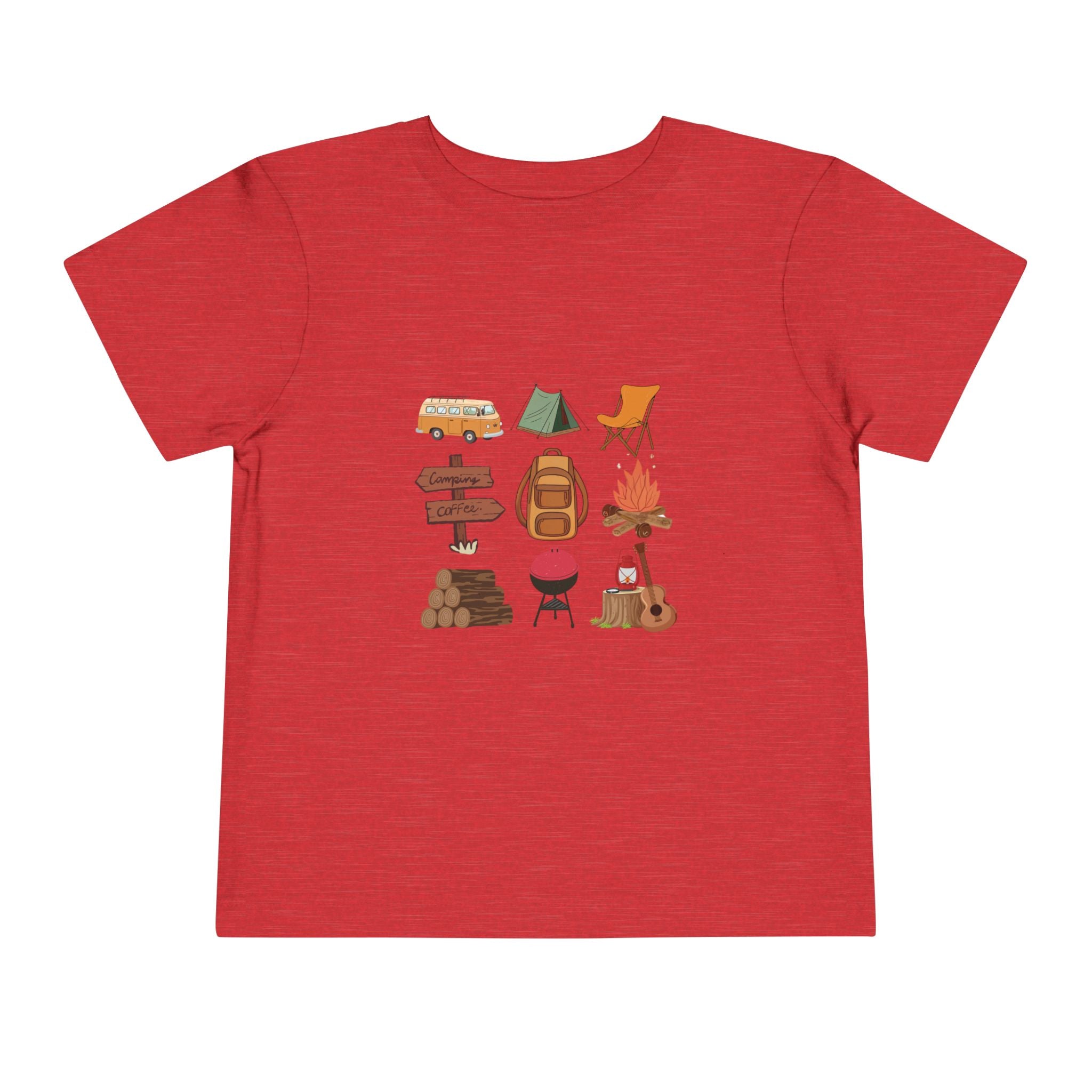 Toddler Camping Icons Tee — Cute Outdoor Adventure Shirt for Kids