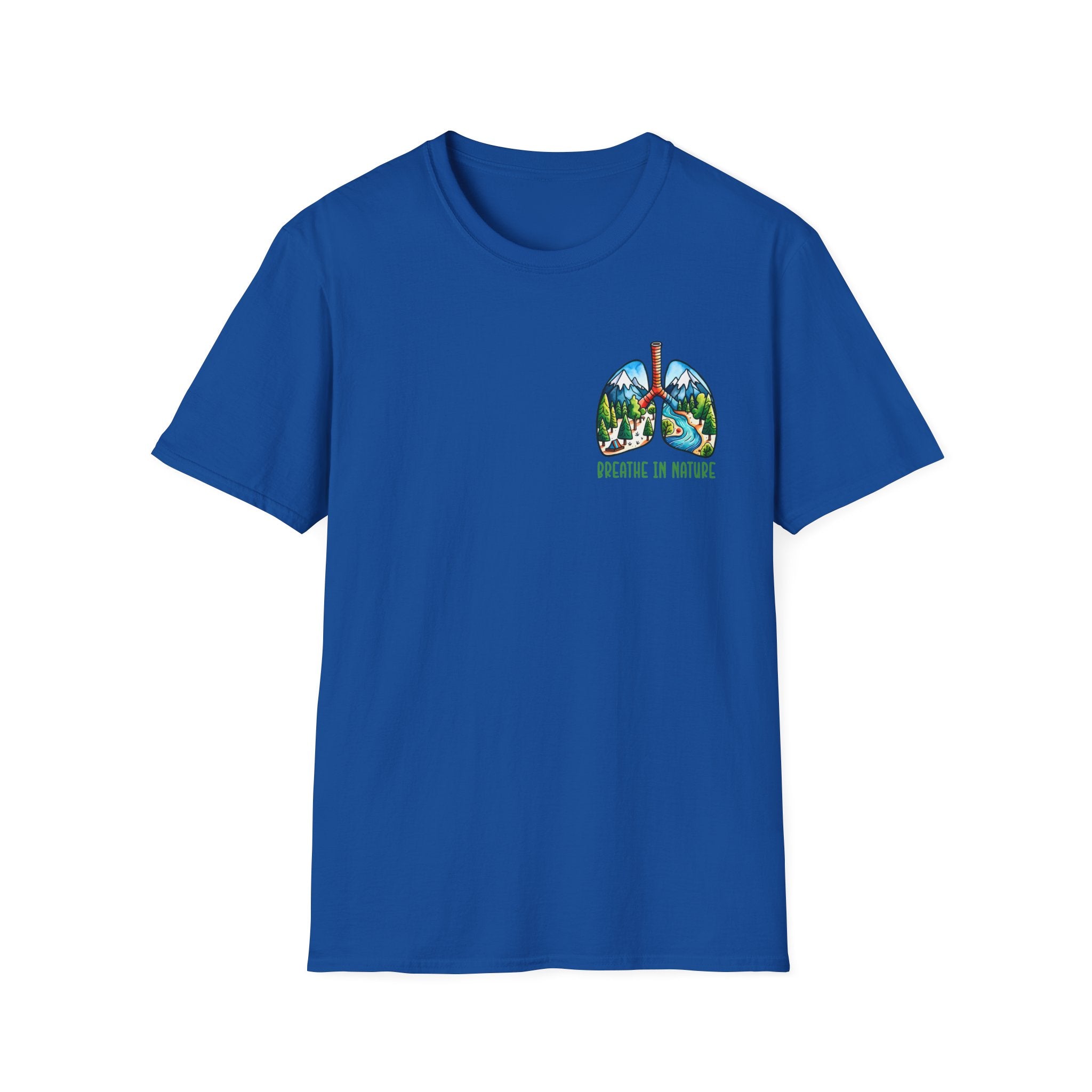 T-Shirt — "Breathe in Nature" Lungs Graphic Tee | Outdoor Nature Lover Shirt