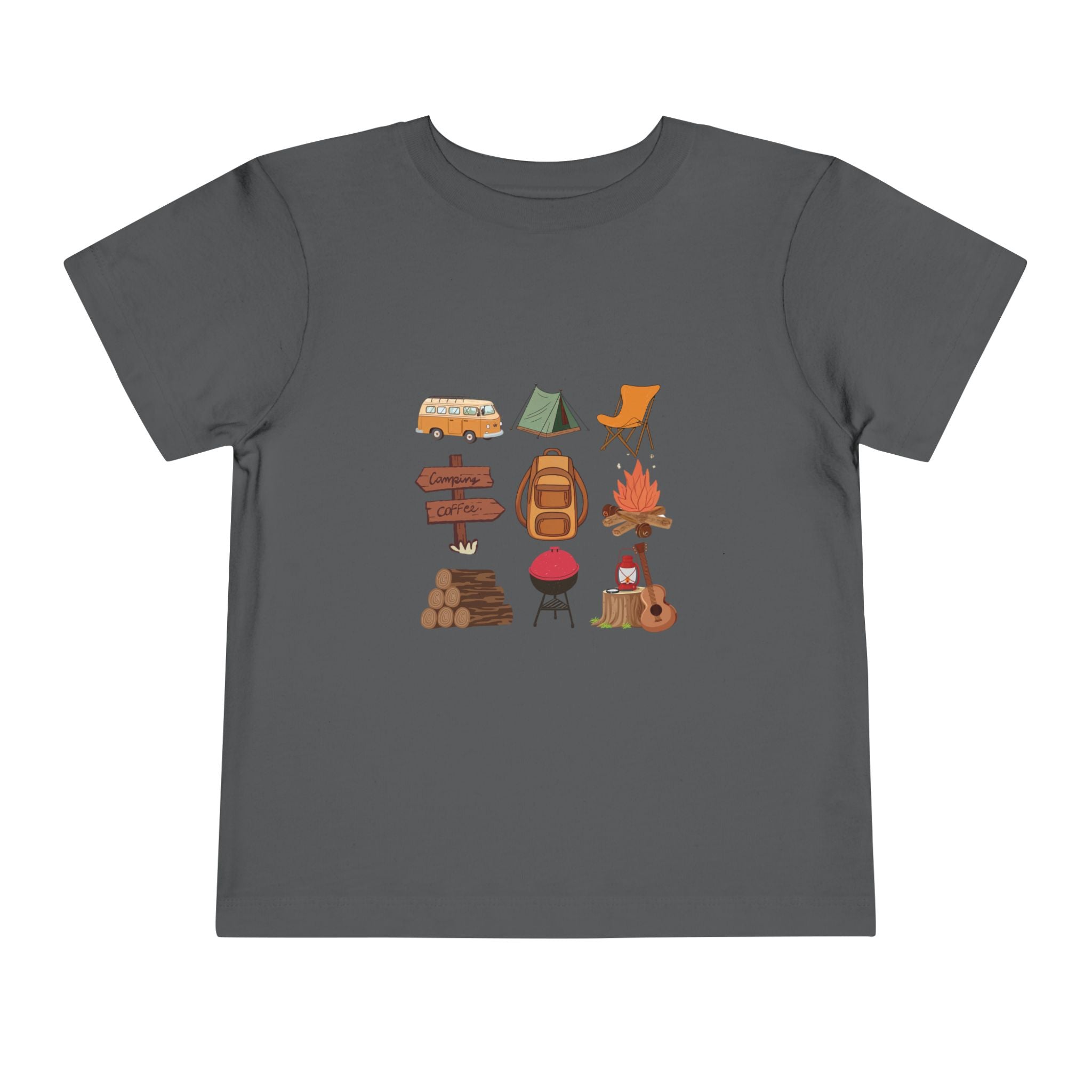 Toddler Camping Icons Tee — Cute Outdoor Adventure Shirt for Kids